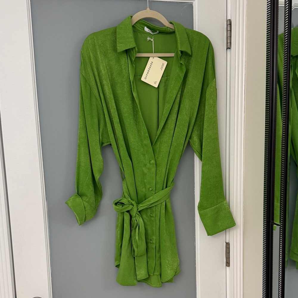 Peppermayo Lime Green Shirt Dress